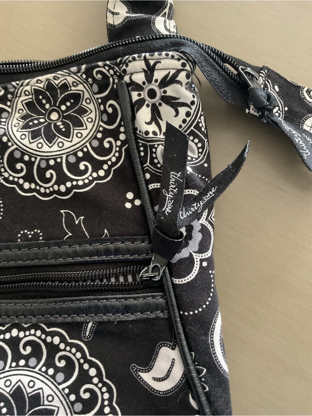 Black Thirty-One Floral Crossbody Bag - Women's Shoulder Bag - Picture 2 of 2